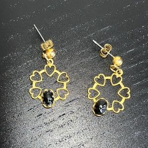 Gold Heart Earrings